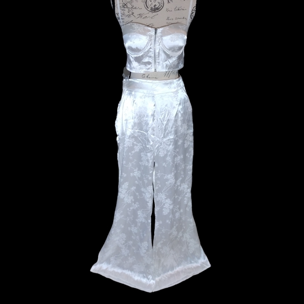 Cider White Two Piece Pant Set